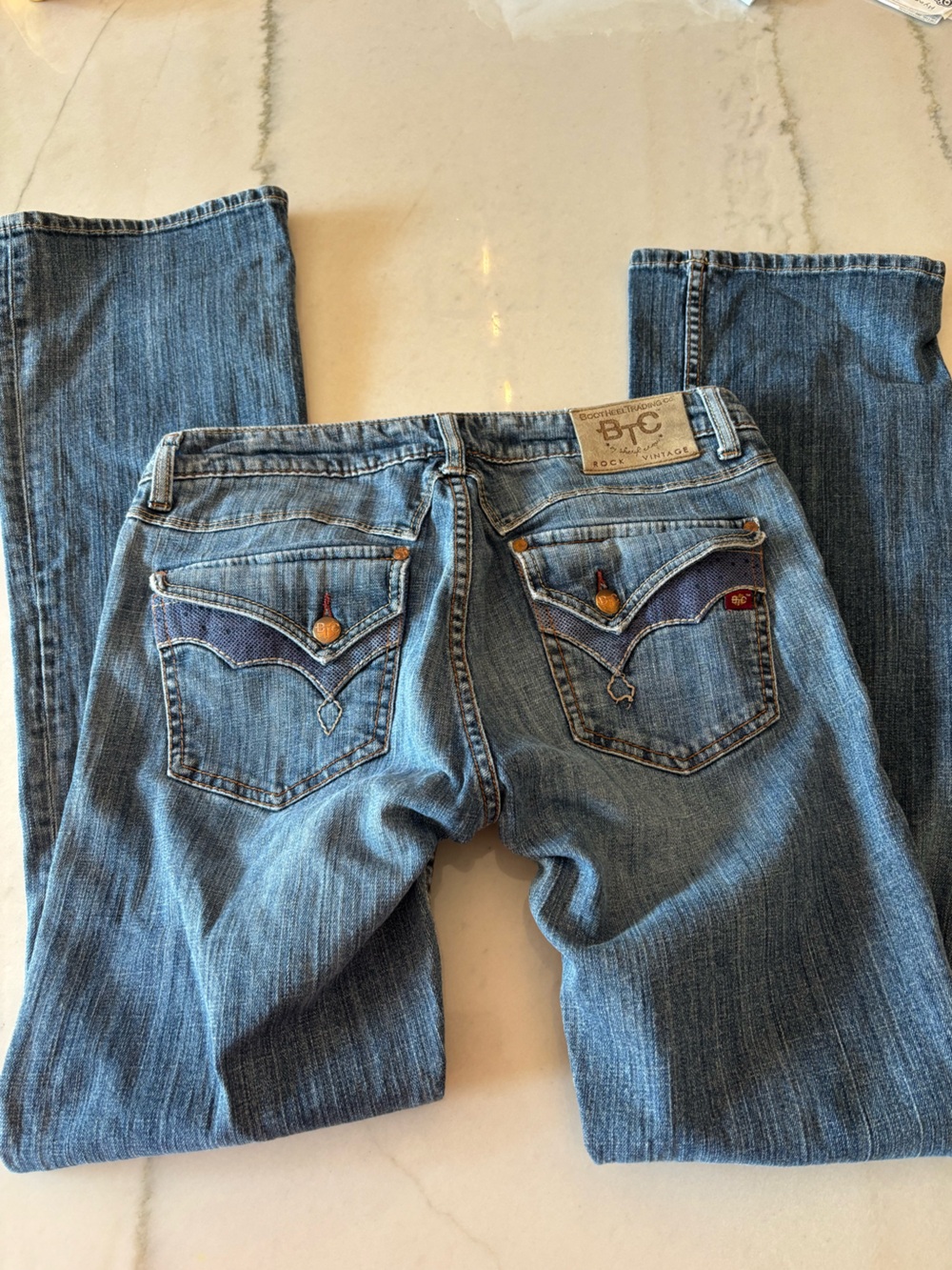 Vtg Bootheel Trading Co Nashville Low Rise Flare Paisley Western Cowgirl denim